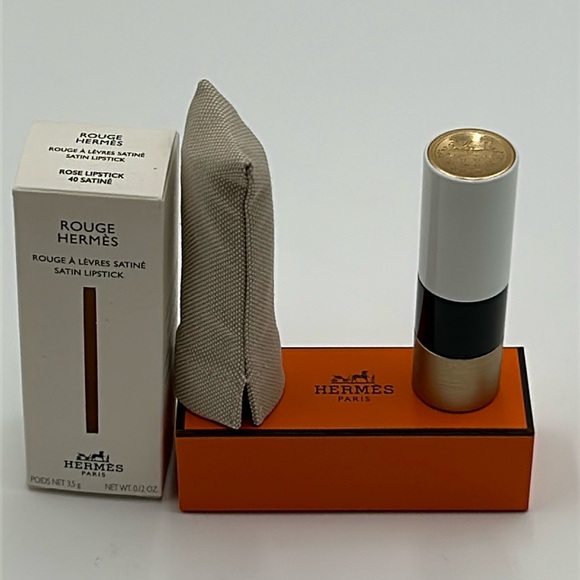2424- Hermès Rose Lipstick 40 Satinè NWT - Picture 1 of 7